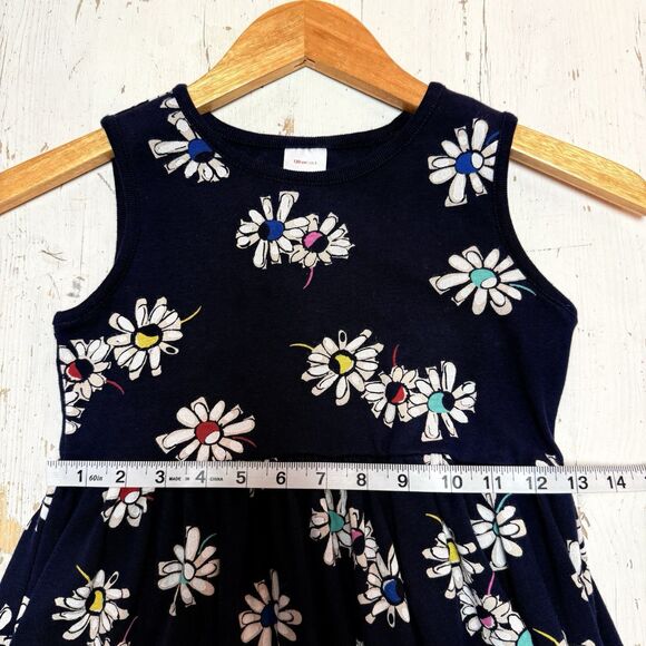Hanna Andersson Floral Play Dress Girls Sz 8 Pockets Navy Sleeveless - Picture 11 of 12